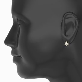 BG zlaté diamantové náušnice hvězdička 978 Růžové zlato 585 (30-90dní) Diamant lab-grown