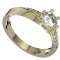 BG zlatý diamantový prstýnek 1449 /zásnubní-snubní/ - Kov: Bílé zlato 585, Kámen: Diamant lab-grown