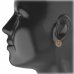 BG earring oval -  001 - Metal: Silver 925 - rhodium, Stone: Garnet