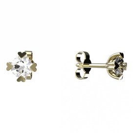 BG zlaté náušnice 883/35 Žluté zlato - 585 Diamant