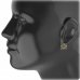 BG earring solitér -  408 - Metal: Silver 925 - rhodium, Stone: Garnet