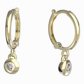BeKid dětské náušnice 732 Žluté zlato - 585 Diamant
