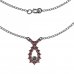 BG náhrdelník 057 - Kov: Stříbro 925 - rhodium, Kámen: Granát