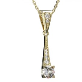 BG zlatý diamantový přívěšek 985 Žluté zlato - 585 Diamant lab-grown
