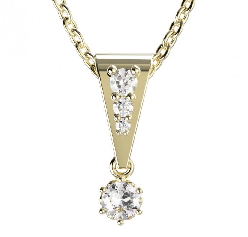 BG zlatý přívěšek 1293 Žluté zlato - 585 Diamant