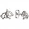 BeKid, Gold kids earrings -1158 - Switching on: Screw, Metal: White gold 585, Stone: White cubic zircon