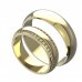 BG zlatý snubní prsten 634/2 - Kov: Žluté zlato 585, Kámen: Bílý kubický zirkon