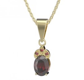 BG přívěs s českým granátem 961 Stříbro 925 - pozlacené Granát