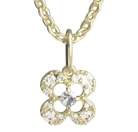 BeKid dětský přívěšek čtyřlístek 830 Žluté zlato - 585 Diamant
