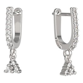 BeKid dětské náušnice 773 Bílé zlato - 585 Diamant