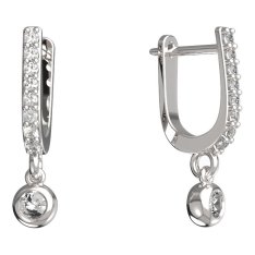 BG zlaté náušnice 101 Bílé zlato - 585 Diamant