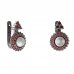 BG earring pearl 540-87 - Metal: Silver 925 - rhodium, Stone: Garnet and pearl