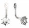 BeKid Gold earrings components 5 - Metal: White gold 585, Stone: Red cubic zircon