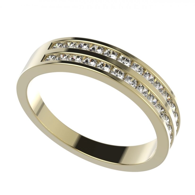 BG zlatý prsten 658 Žluté zlato - 585 Diamant