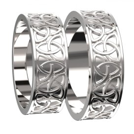 BG zlatý snubní prsten SN04/m Pánský Bílé zlato - 585