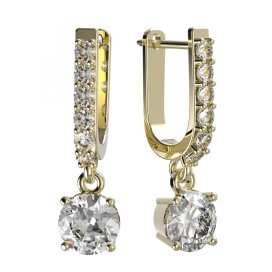 BG zlaté náušnice 727 Žluté zlato - 585 Diamant