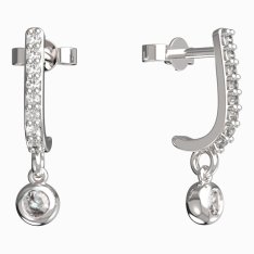 BeKid dětské náušnice 101 Bílé zlato - 585 Diamant