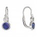 BeKid, Gold kids earrings -864 - Switching on: Brizura 0-3 roky, Metal: White gold 585, Stone: Dark blue cubic zircon