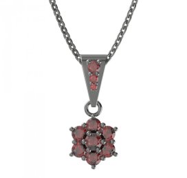 BG přívěšek 002 Stříbro 925 - ruthenium (30-90dní) Granát