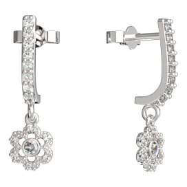 BeKid dětské náušnice šestilístek 854 Bílé zlato - 585 Diamant