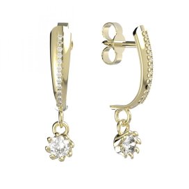 BG zlaté náušnice 554 Žluté zlato - 585 Diamant