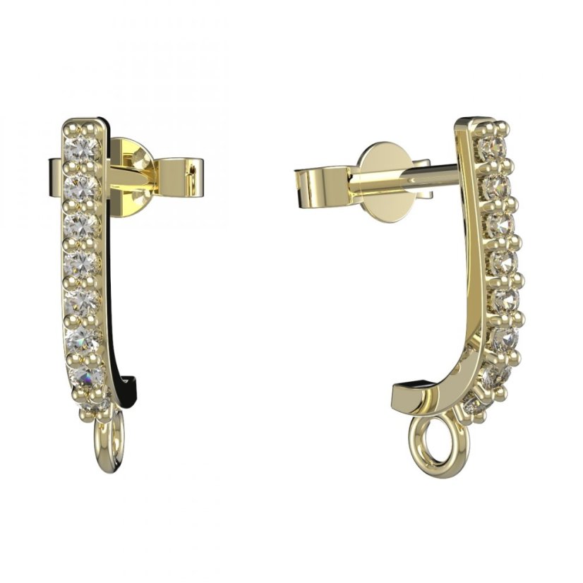 BG zlatý závěs dámské náušnice /91 Žluté zlato - 585 Diamant