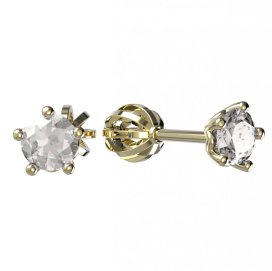 BeKid dětské náušnice 874 Žluté zlato - 585 Diamant