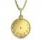 BeKid, Gold kids pendant - 1162 - Metal: Yellow gold 585, Stone: White cubic zircon
