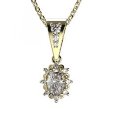 BG zlatý přívěšek  953 Žluté zlato - 585 Diamant