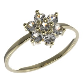 BeKid dětský prsten hvězdička 853 Žluté zlato - 585 Bílý kubický zirkon