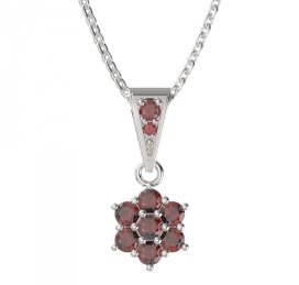 BG přívěšek 002 Stříbro 925 - rhodium Granát