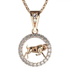 BG zlatý diamantový přívěšek Beran 052 Růžové zlato 585 (30-90dní) Diamant lab-grown