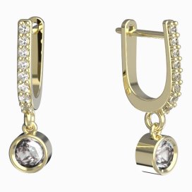 BeKid dětské náušnice 770 Žluté zlato - 585 Bílý kubický zirkon