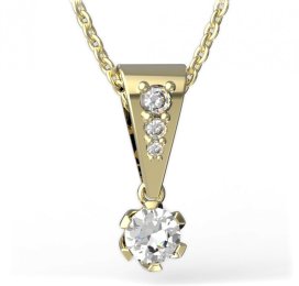 BG zlatý přívěšek 870 Žluté zlato - 585 Diamant