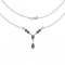 BG náhrdelník vsazený granát hvězdicový brus  256 - Kov: Stříbro 925 - rhodium, Kámen: Vltavín a granát