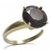 BG prsten s kulatým kamenem 475-I - Kov: Stříbro 925 - rhodium, Kámen: Granát