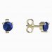 BeKid, Gold kids earrings -782 - Switching on: Puzeta, Metal: Yellow gold 585, Stone: Dark blue cubic zircon