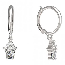 BeKid dětské náušnice 159 Bílé zlato - 585 Diamant
