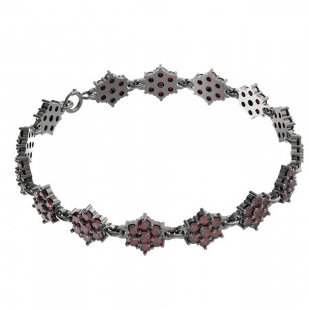 BG bracelet 157 - Metal: Silver 925 - rhodium, Stone: Moldavite and cubic zirconium