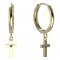 BeKid, Gold kids earrings -1105 - Switching on: Pendant hanger, Metal: Yellow gold 585, Stone: Diamond