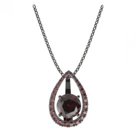 BG přívěs kruhového tvaru 474-90 Stříbro 925 - ruthenium (30-90dní) Granát