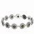 BG náramek  463 Stříbro 925 - rhodium Vltavín a  kubický zirkon