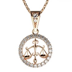 BG zlatý diamantový přívěšek Váhy 052 Růžové zlato 585 (30-90dní) Diamant lab-grown