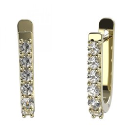 BG zlaté náušnice 93 Žluté zlato - 585 Diamant