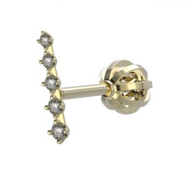 BG zlaté náušnice 1403 Žluté zlato - 585