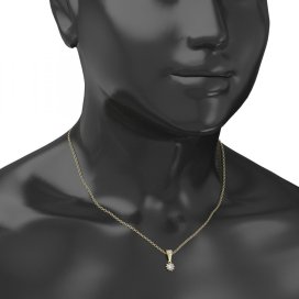 BG zlatý diamantový přívěšek 987 Růžové zlato 585 (30-90dní) Diamant lab-grown