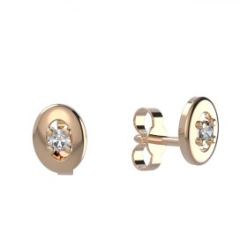 BG zlaté náušnice 1580 Růžové zlato 585 (30-90dní) Diamant