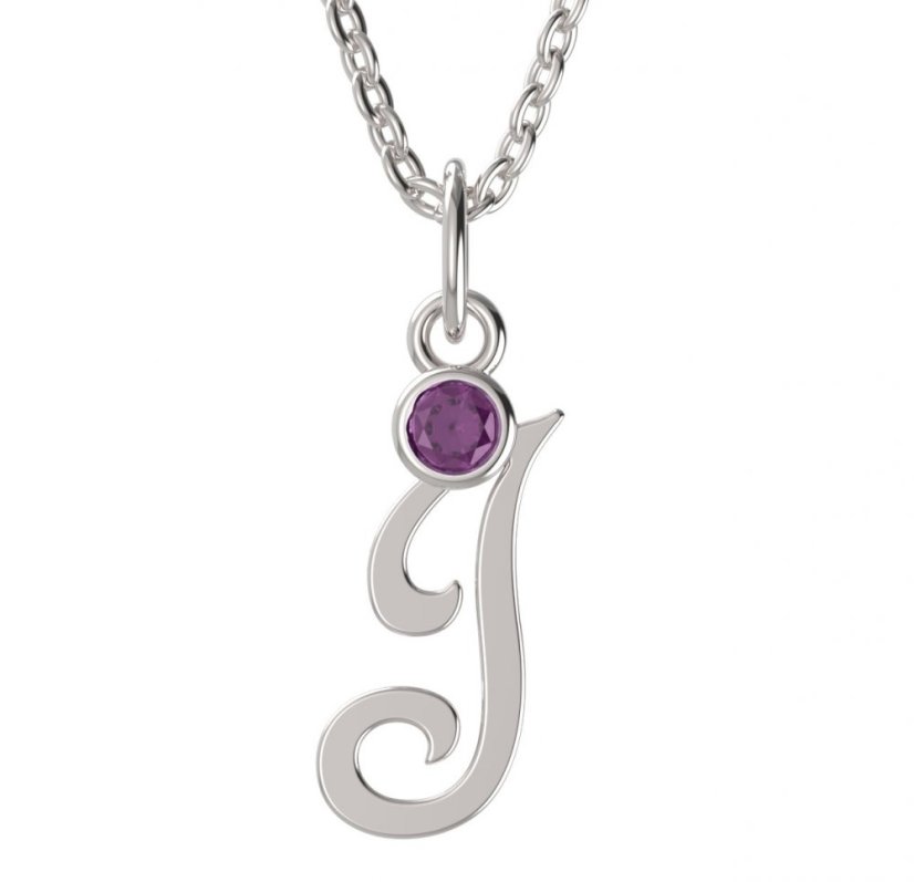 BeKid dětský zlatý přívěsek písmenko I - 1318 Bílé zlato - 585 Diamant