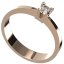 BG zlatý diamantový prstýnek 779 Růžové zlato 585 (30-90dní) Diamant lab-grown