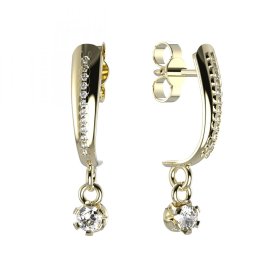 BG zlaté náušnice 553 Žluté zlato - 585 Diamant